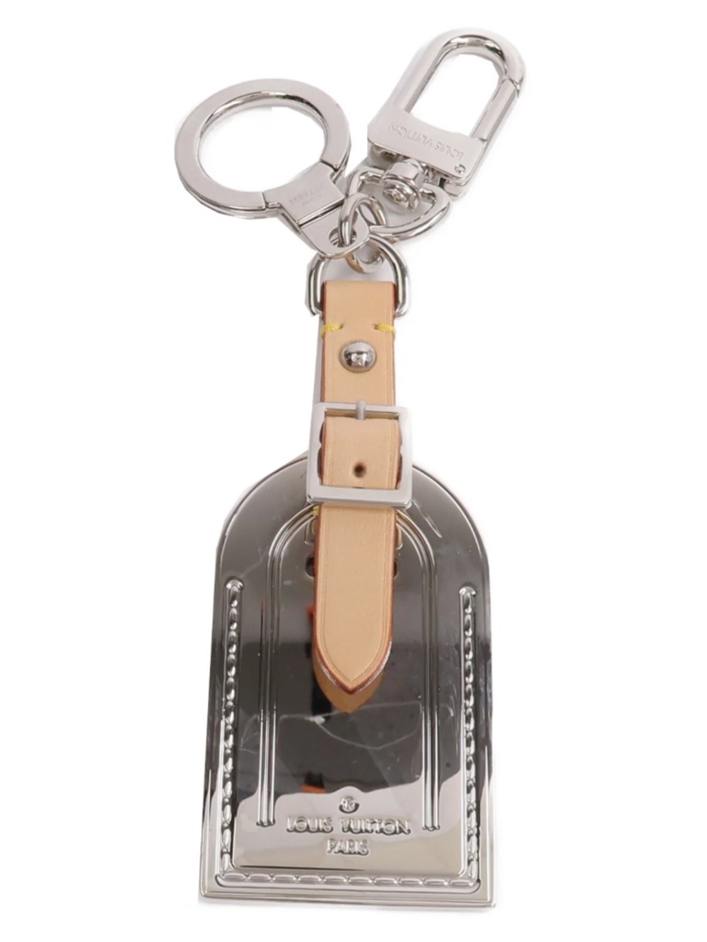 Louis Vuitton Metal Luggage Tag Key Chain & Bag Charm